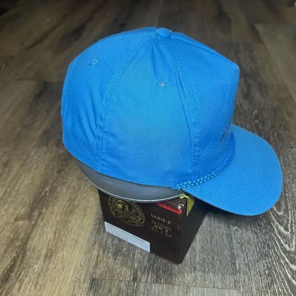 Vintage 90s Timbuktu‎ Snapback Hat Blue Rope Trucker Bar Grill Beach Surf Promo